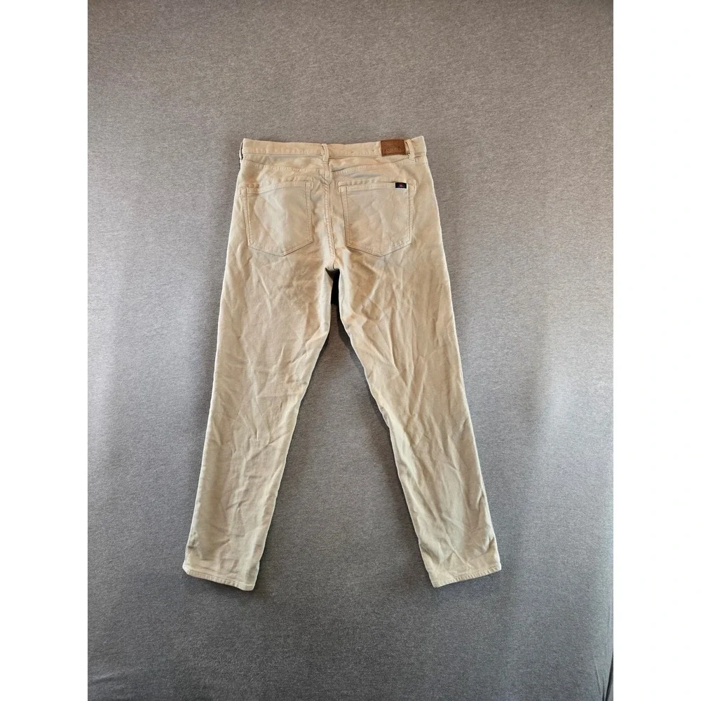 Faherty Stretch Terry 5-Pocket Pants Mens 34x30 Stone Slim Straight Commuter